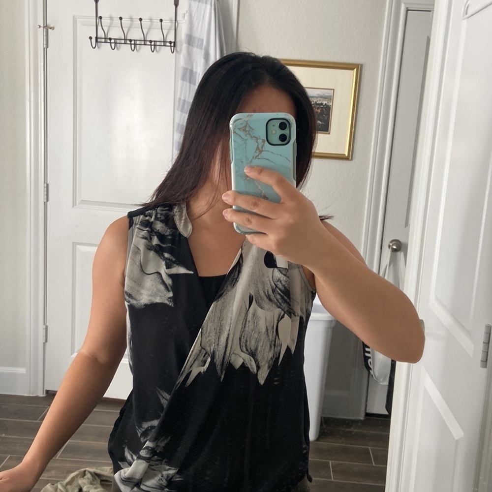 Alfani - Sleeveless Drape Front Blouse - Picture 5 of 5
